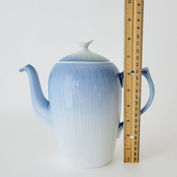 Vintage B&G Coffee Pot Ballerina Coastal Blue Ombre Bing & Grondahl Denmark - Picture 10 of 13